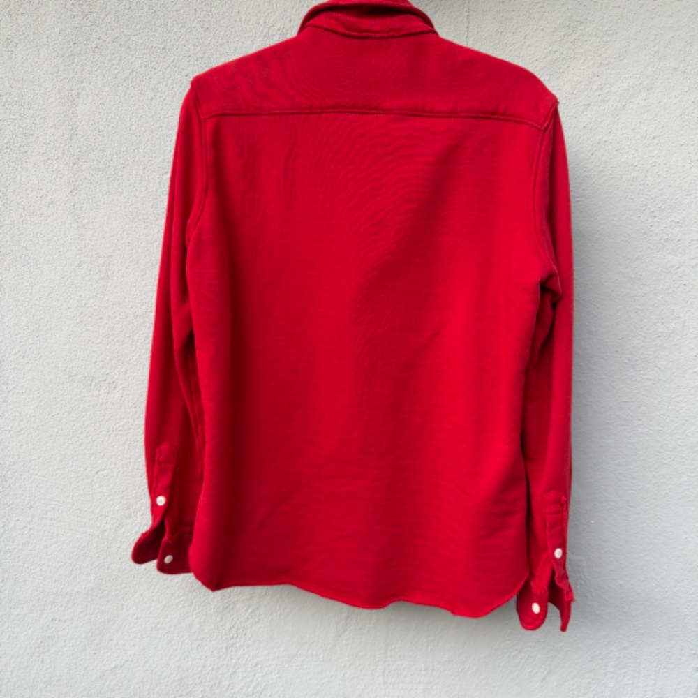 Red Frank & Eileen Cotton Triple Fleece Button Down Sweatshirt Shirt XS - Picture 7 of 8